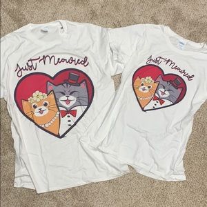 Just Meowied Cat T-Shirts for Newlyweds